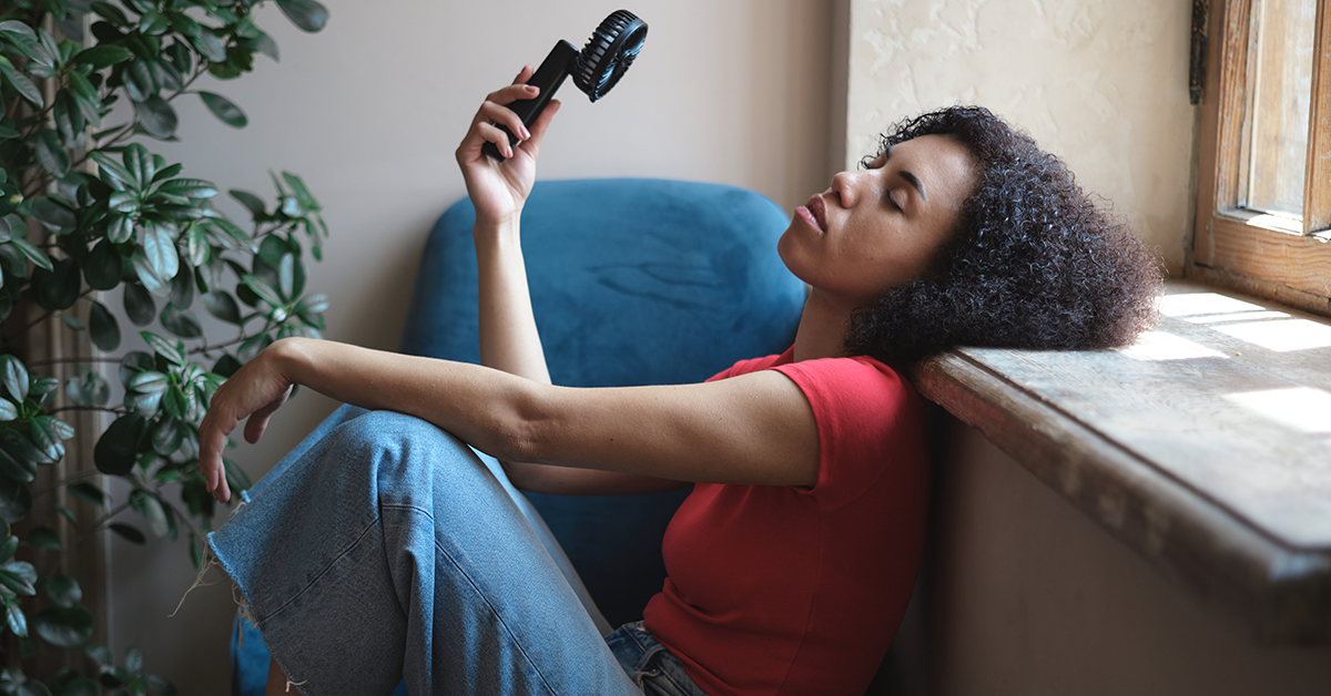 hot house girl with fan