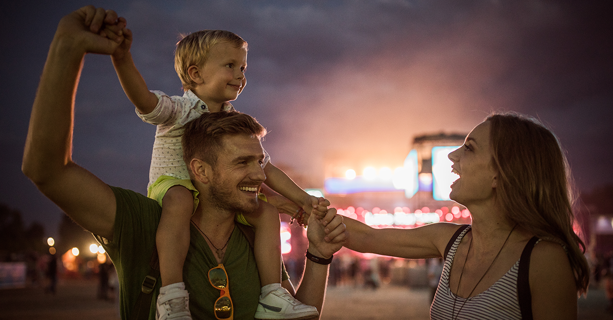 family at concert