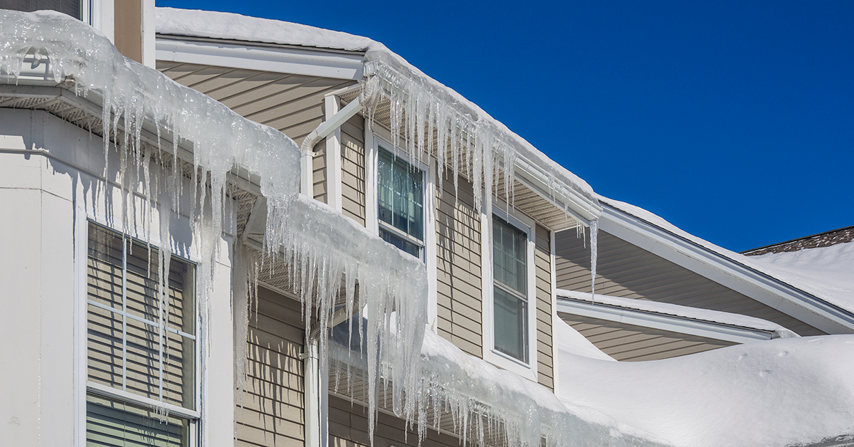 Ice Dam on Roof
