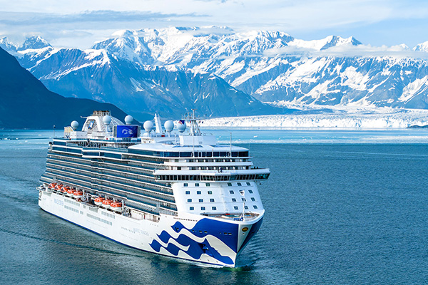 cruise boat on arctic sea