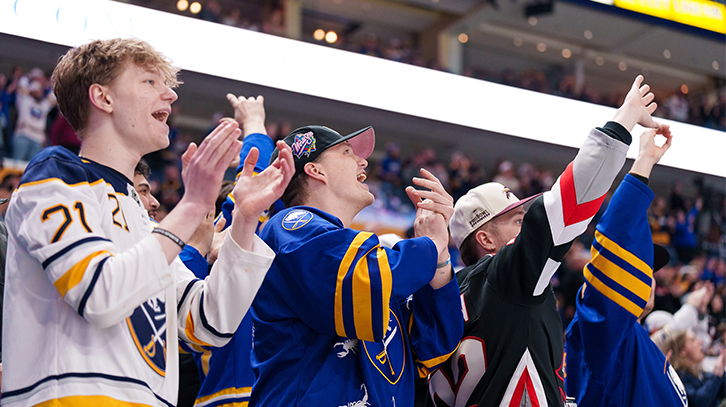 buffalo sabres fans celebrating