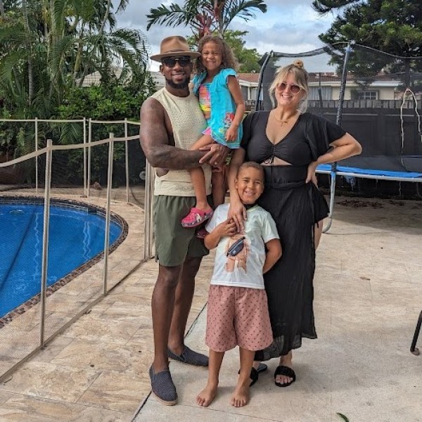 Chef Darian and Family at Pool